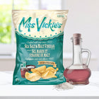Miss Vickie’s - Sel de mer et vinaigre de malt Croustilles Cuites a la Marmite - 40 g - Paquet de 40-Faites de pommes de terre canadiennes