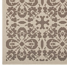 Modway - Ariana Treillis floraux vintage à l’intérieur et à l’extérieur Tapis de 5 pi l x 8 pi L - Beige clair et beige foncé-Polypropylène 100% doux