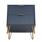 Manhattan Comfort - Table de nuit moderne DUMBO 51 cm à 2 tiroirs - Bleu Minuit - Lot de 2-10