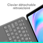 Logitech - Combo Touch iPad Air 13" (M2/M3/M4) Étui Clavier - Gris Oxford - Anglais-Support flexible, clavier amovible: trouvez l'angle idéal pour accomplir vos tâches grâce au support ultra-flexible, détachez le clavier pour dessiner, regarder des vidéos ou lire en toute liberté 
