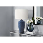 Monarch Specialties - Luminaire - 25 po H Lampe De Table - Béton Bleu - Abat-Jour Ivoire / Crème - Contemporain - Moderne-Réglez facilement l'éclairage à l'aide de l'interrupteur à 3 voies pratique, compatible avec une ampoule à 3 voies jusqu'à 100 W (non incluse), ce qui vous permet de créer la bonne ambiance pour éclairer ou illuminer doucement votre espace