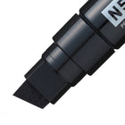 Pentel - Marqueur Permanent, Pointe Biseautée Extra-grasse, Encre Noire - Paquet de 6-Pointe biseautée de 8,0 mm à 15,4 mm pour une largeur de trait variable