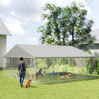 PawHut - chenil pour chien d’extérieur 19,7 pi L x 19,7 pi l x 8,9 pi H avec toit, loquet sécurisé-L'acier galvanisé et le loquet sécurisé renforcent la sécurité extérieure 