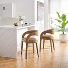 Modway - Pinnacle Performance Velvet Tabouret de comptoir - Or brun - Ensemble de 2-Rembourrage en mousse dense