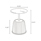 Manhattan Comfort - Ensemble de 2 tables : table basse Anderson moderne 71,5 cm et table d’appoint 40 cm - orange-Détails uniques en similicuir plissé apportant un design moderne à votre intérieur