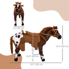 Qaba - Standing Ride-On horse - brown-Le développement des muscles centraux est favorisé lors de l’équilibre et de la montée 