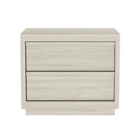 Manhattan Comfort - Table de nuit contemporaine Navis 26" à 2 tiroirs - Chêne blanchi-La finition aspect bois offre une apparence chaleureuse et naturelle prisée dans la conception de meubles modernes