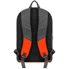 Vangoddy - Sac à dos de voyage léger et décontracté pour ordinateur portable 15 pouces - Gris/Orange-Grand espace principal pour livres et affaires quotidiennes
