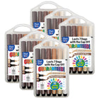 The Pencil Grip - Marqueurs triangulaires Magic Stix Global Skin Tone - Paquet de 12 - Paquet de 6-12 marqueurs de teintes de peau mondiales par paquet, vendus en 6 paquets, pour un total de 72 marqueurs.