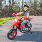 Aosom - Moto électrique pour enfants - dirt bike à batterie 6v - rouge-Un interrupteur marche/arrêt bien visible, 2 petites roues d’entraînement et une vitesse de 2 km/h assurent une conduite en toute sécurité 