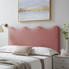 Modway - Athena Performance Velvet Tête de lit jumelée, Rose poussiéreuse-Assemblée requise