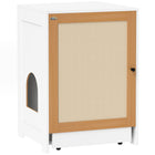 PawHut - Enclos pour litière de chat, meuble dissimulé - chêne-Fonctionne comme une table d'appoint élégante et une litière cachée 