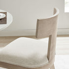 Modway - Peregrine Bois et tissu rembourrés Chaises de salle à manger Ensemble de 2 - Ivoire naturel tissé à bruyère-Rembourrage en mousse dense