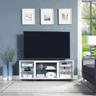 Manhattan Comfort - Meuble TV moderne Brighton 60 po - Blanc-Recommandé pour un téléviseur jusqu'à 56 pouces