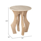 Zuo - Eda Table d’appoint - Blanc/Naturel-6