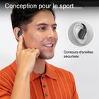 MyBat - Écouteurs sans fil Aria OpenEar, Noir-Bluetooth 5.3 rapide et stable Assure une connectivité transparente avec un son à faible latence pour les jeux et les appels