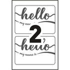 Avery Bonjour Étiquettes badges autocollants, Anglais, Paquet de 30 (2351)-2,33 po x 3,38 po Rectangle