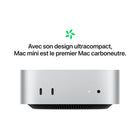 Apple - Mac mini - M4 - 16 Go de mémoire unifiée - 256 Go SSD - Argent-Les apps décollent avec les puces apple: Vos outils préférés, de Microsoft Excel à Zoom en passant par Adobe Photoshop, s’exécutent en un flash sous MacOS