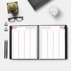 Brownline - 2027 agenda professionnel quotidien pour quatre personnes avec reliure à double spirale – 11 po x 8 1/2 po – noir-100 % de papier recyclé post-consommation