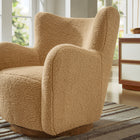 Modway - Montrose Ailier Sherpa Chaise pivotante d’accent - Noyer de chameau-Pivot à 360º