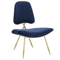 Modway - Ponder Performance Velvet Chaise longue - Marine-Chaise lounge du salon ou de la chambre