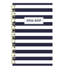 Blueline - Agenda Scolaire Hebdomadaire/Mensuel - 8 po H x 5 po l - Motif Nautique - Anglais-Présentation hebdomadaire lignée
