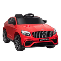 Aosom - Voiture électrique pour enfants 12v, mercedes benz amg glc63s coupe - rouge-Les ports USB et carte TF sont disponibles pour prendre en charge la musique au format MP3 
