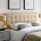 Modway - Emily Tissu rembourré Tête de lit King, Beige-Convient aux lits king size