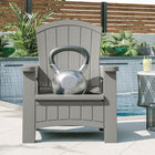 Suncast - Chaise Adirondack avec rangement - Gris colombe-10
