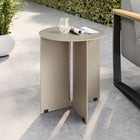 Modway - Tecton Terrasse extérieure Aluminium Table d’appoint - Kaki-Base croisée avec découpe centrale