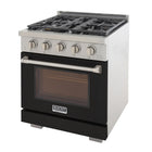 Kucht - 30 po Série KFX-X Cuisinière Pro Style au gaz propane - Acier inoxydable/Noir-Brûleur rocket power de 21 000 btu pour un saisissage rapide