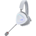 ASUS - Casque de jeu sans fil A701 ROG Delta II avec microphone amovible - Blanc-Couvre une gamme de fréquences plus large pour garantir une voix naturelle, détaillée et claire, même lors de communications intenses dans le jeu