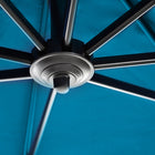Outsunny - Parasol suspendu carré de patio déporté 8 pi L x 8 pi l avec rotation à 360°, turquoise-L'aération supérieure offre une bonne circulation de l'air et empêche le basculement  