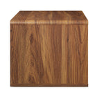 Modway - Transmit Fixation murale Table de chevet, Blanc noyer-Construction en panneaux de particules et bois