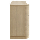 Modway - Mirae 6 tiroirs Commode incurvée, Chêne clair brossé-6