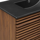 Modway - Render Support mural de 36" Vanette de salle de bain - Noir noyer-Matchs non inclus