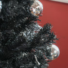 HOMCOM - Sapin de Noël artificiel de 7 pi avec ouverture automatique - Noir-Base solide et stable pour une meilleure stabilité 