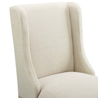Modway - Baron Tissu rembourré Tabouret de comptoir - Beige - Ensemble de 2-Assemblée requise