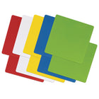Pacon - Carrés effaçables à sec autocollants – 5 couleurs assorties – 10 po x 10 po - 10 pièces-Les formes d'effacement à sec sont parfaites pour une utilisation en classe unique ou en groupe pour les mathématiques, l'écriture, la pratique des mots, les jeux et plus encore