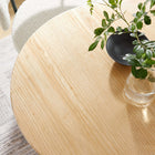 Modway - Lippa Rond de 28 po Bois Table à manger, Noir Naturel-Sièges 2