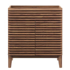 Modway - Render 30" Armoire de toilette de salle de bain (lavabo non inclus) - Noyer-Style moderne du milieu du siècle