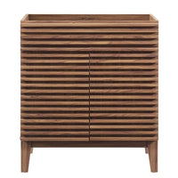 Modway - Render 30" Armoire de toilette de salle de bain (lavabo non inclus) - Noyer-Style moderne du milieu du siècle
