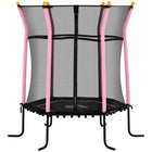 Soozier - Trampoline pour enfants avec filet de protection - 64" de diamètre - Rose-Offrez à votre petit des heures de plaisir à rebondir avec ce minitrampoline 