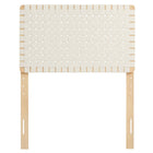 Modway - Sparta Tissage Cuir végane Tête de lit jumelée, Beige naturel-5 positions de montage ajustables en hauteur