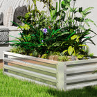 Outsunny - Jardin surélevé 4 pi x 2 pi x 1 pi - argent-Idéal pour planter des herbes, des fleurs, des légumes et plus encore 