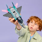 LEGO - City Great Vehicles L’avion à réaction contre la voiture-Les enfants peuvent faire glisser un levier pour activer les postcombustions de l’avion à réaction