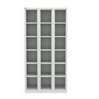 Ceha - Casier NH Series 6 niveaux, aérations avant, acier de qualité commerciale, expédition rapide, batterie de 3 - Serrure à tige standard, gris clair-Design élégant et durable