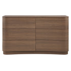 Modway - Mirae 6 tiroirs Commode incurvée, Chêne brun brossé-7