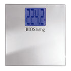 BIOS Living - Pèse-personne numérique à très grand affichage-Écran ACL très large rétroéclairé bleu de 4 po x 3½ po / 10,6 x 9 cm