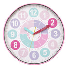 Monarch Specialties - 9102 Horloge Murale Juvénile Rond de 18" - Visage Multicolore/Cadre Rose-Cette horloge murale ronde de18 pouces présente un cadran multicolore avec un charmant cadre rose, ce qui en fait une pièce remarquable dans n'importe quel espace pour enfants